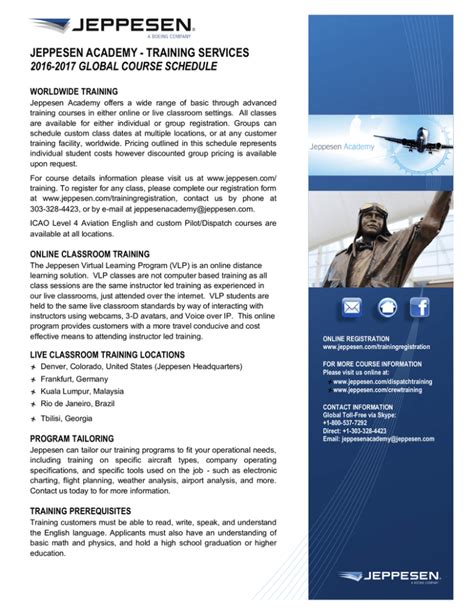 Jeppesen Academy Training Services