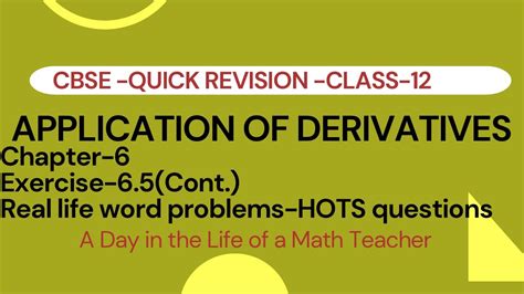 APPLICATION OF DERIVATIVES WORD PROBLEMS MAXIMA MINIMA NCERT EXERCISE