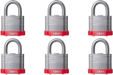 Abus Eterna Laminated Steel Keyed Different Padlock Red Piece