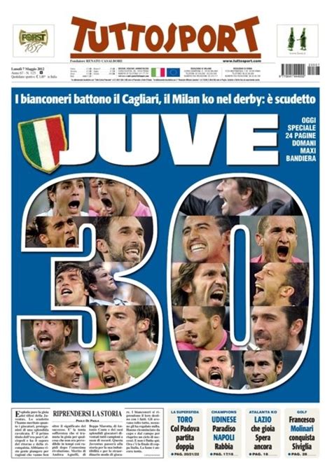 Tuttosport Prima Pagina Maggio Juventus Campione D Italia