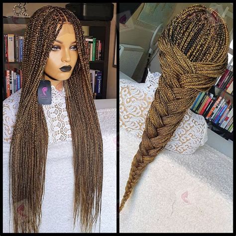 Braided Wig Braidswig Knotless Braids Blonde Braids Brown Braids Full