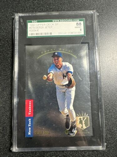 Upper Deck Sp Foil Derek Jeter Hof Rookie Card Graded Sgc Nm