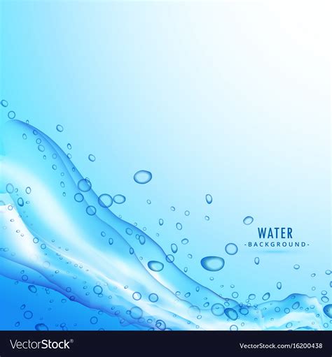 Water splash liquid on blue background Royalty Free Vector