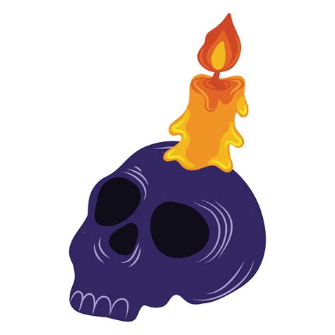 Isolate Skull Candle Halloween Item 27189411 Png