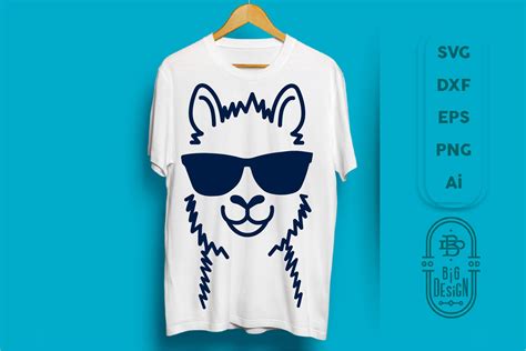 LLAMA SVG CUT FILE Lama Head Svg Illustration Sunglasses 270500