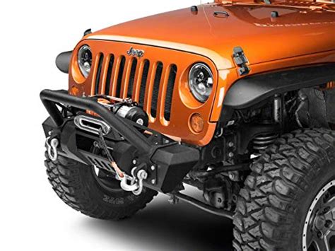 Redrock 4x4 Stubby Hd Pre Runner Winch Front Bumper With Light Bar Tabs Compatible With 07 18