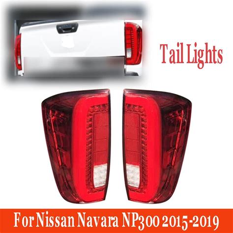 LED Rear Pair Tail Lights Fits Nissan Navara NP300 2015 2016 2017 2018