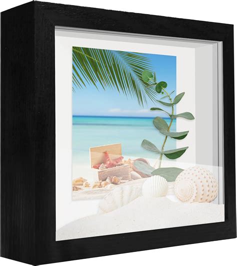 Amazon Sunmeg Small Shadow Box Frame X Wood With Plexiglass