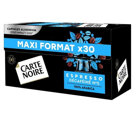 Carte Noire 30 Capsules Compatibles Nespresso® Décaféiné