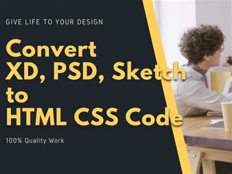 PSD Sketch Figma Adobe XD To HTML CSS Bootstrap JQuery Tailwind Css