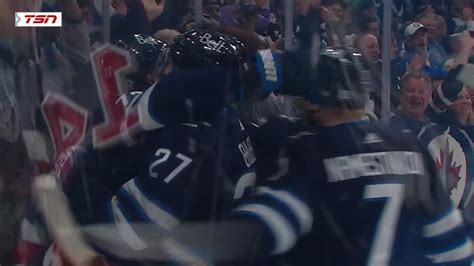 Sea Wpg Toffoli Scores Goal Against Philipp Grubauer Winnipeg Jets