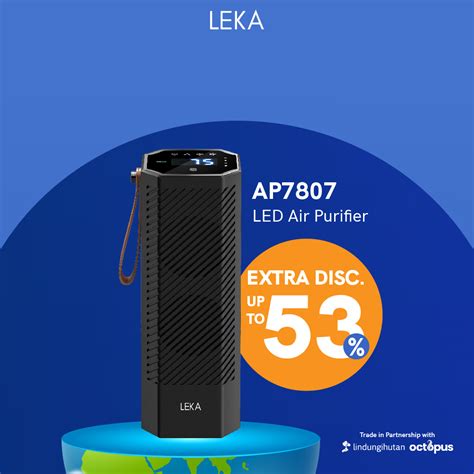 Jual TUKARTAMBAH YOGYAKARTA LEKA AP7807 LED Air Purifier HEPA13