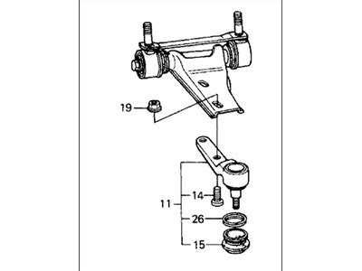 51450 SF1 050 Genuine Honda Arm Assembly Right Front Upper