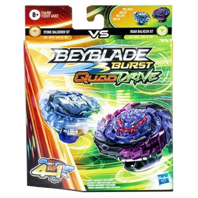 Beyblade Burst Quaddrive Roar Balkesh B And Stone Balderov B Spinning