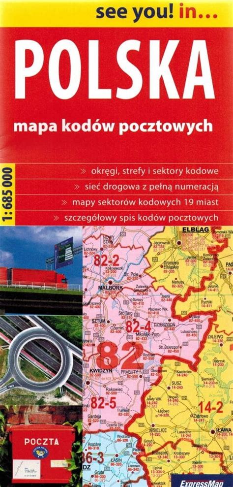 Polska Mapa Kodowa Sk Adana Kody Pocztowe Ex Map Z Allegro