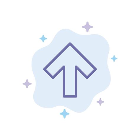 arrow   blue icon  abstract cloud background  vector
