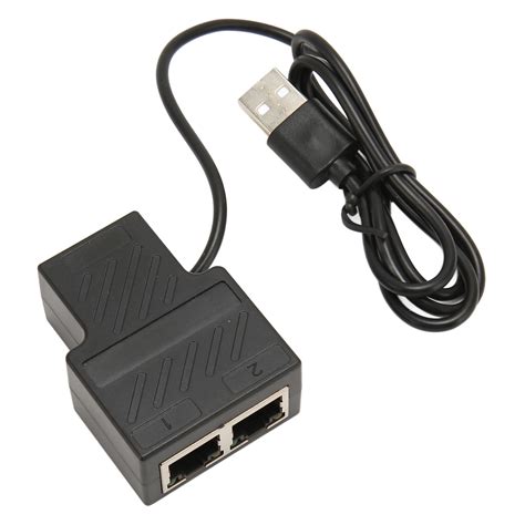 Rj45 Splitter Adapter 1 To 2 100mbps Plug And Play Ethernet Splitter Plug Lan Network Connector