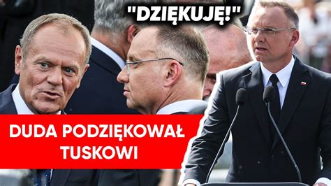 Za te słowa Andrzej Duda podziękował Donaldowi Tuskowi YouTube