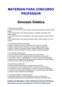 01 Simulado didática Olá tudo bem Para os colegas professores