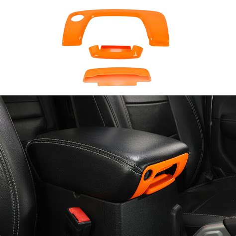 SQQP Center Console Armrest Switch Trim Sticker Arm Rest Open Button