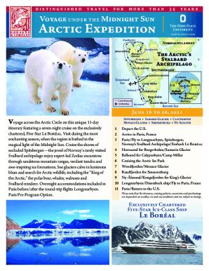 Fillable Online Arctic Expedition The Ohio State University Fax Email