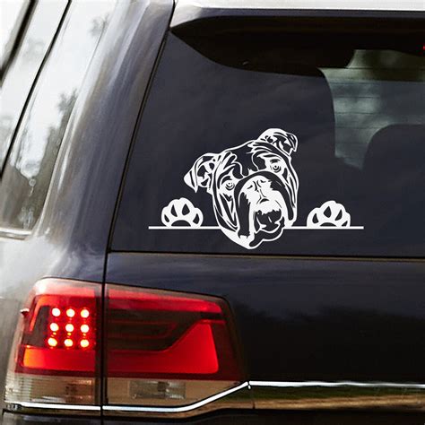 Bulldog Dog Vinyl Decal Car Decal Car Sticker Window Decal Etsy