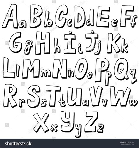 Alphabet Font Vector Illustration เวกเตอร์สต็อก ปลอดค่าลิขสิทธิ์