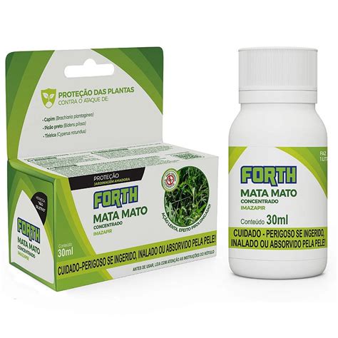 Herbicida Concentrado Forth Mata Mato Jardim 30ml Glifosato - Verde ...