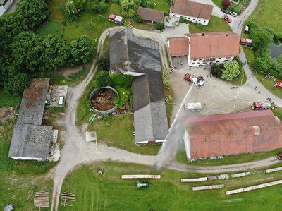 Gemeinsame Übung in Gittenbach Brand landwirtschaftliches Anwesen