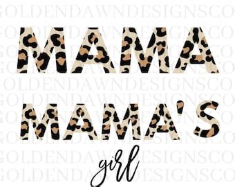 Mama Mini Leopard Heart Png Mother S Day Svg Leopard Etsy