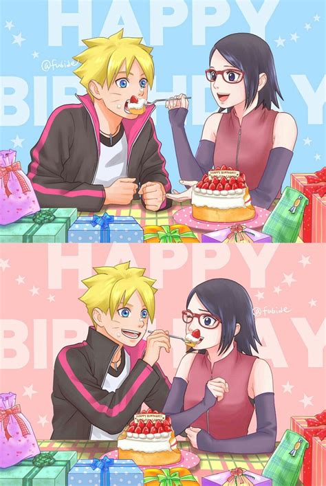 Happy Birthday Boruto And Sarada アニメ ボルト ナルトの写真 アニメ