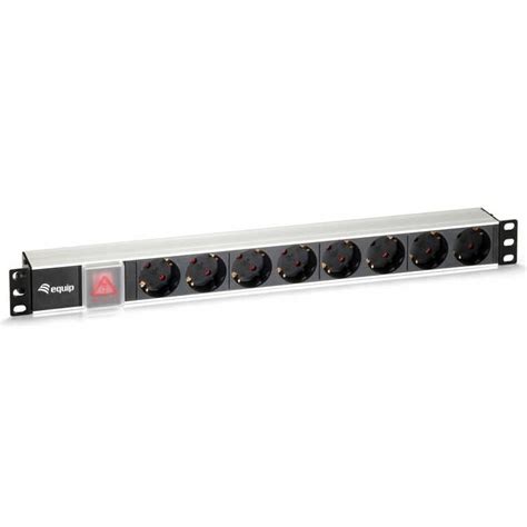 Multiprise 8 Prises 1u Rack 19 Argent Pccomponentesfr