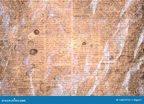 Old Crumpled Newspaper Texture Background Stock Image Image Of