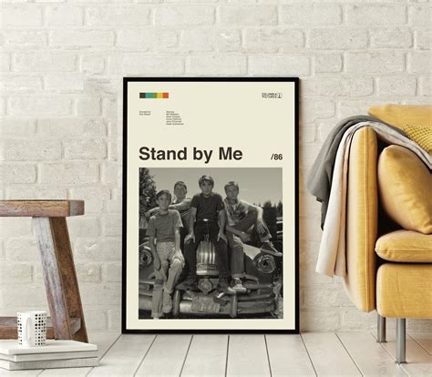 Stand by Me Poster, Stand by Me Print, Rob Reiner, Modern Poster, Midcentury Art, Minimalist Art ...