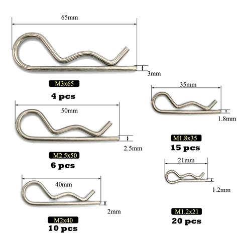 Snapklik.com : Yoliko 55Pcs Stainless Steel Hitch Pins & Clips Kit
