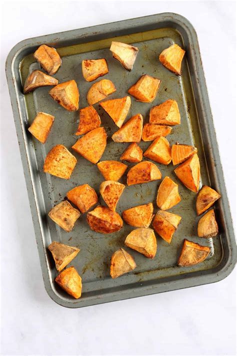 Easy Roast Sweet Potatoes With Smoked Paprika Effortless Foodie