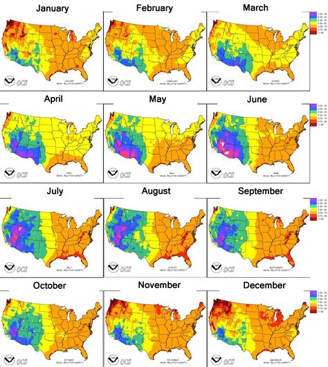 Relative Humidity World Map