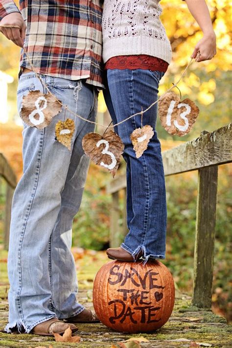 Fall Save The Date Engagement Photo Ideas Hi Miss Puff