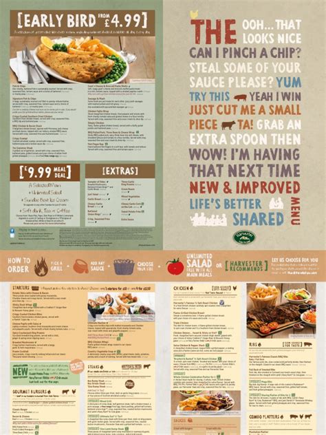 Harvester Main Menu | PDF | Hamburgers | French Fries