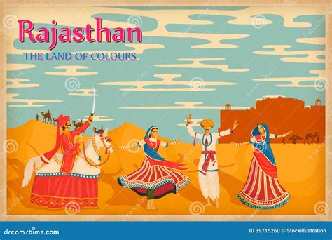 Culture of Rajasthan stock vector. Illustration of desert - 39715260