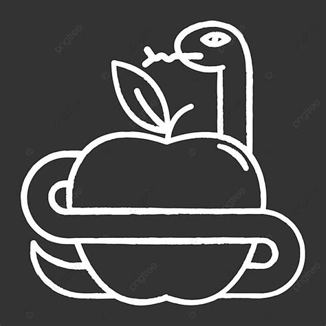 Biblical Chalk Icon Of Adam Eve And Forbidden Fruit Vector, Sacred, Icon, Design PNG and Vector ...