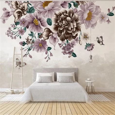 Modern Rose Flower Wallpaper Mural 3d Printed Photo Wall Paper Rolls Wall Decor Painting For