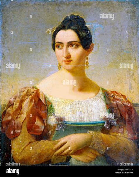 Female portrait, early 19th century. Artist: Italian Master Stock Photo - Alamy