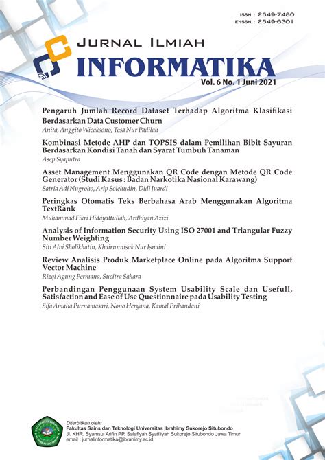 Jurnal Ilmiah Informatika