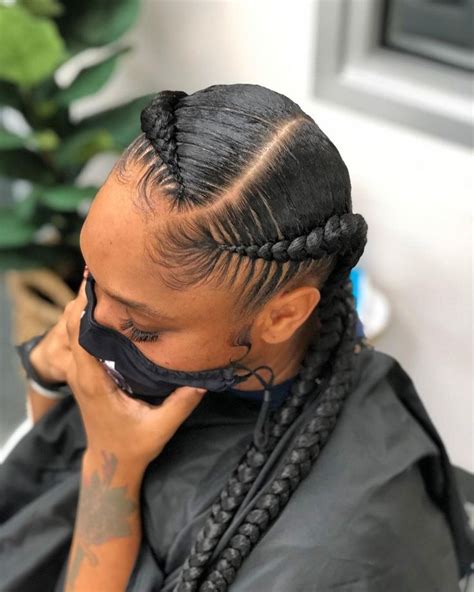 Jumbo Cornrows With Extensions