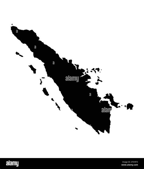 Sumatra Indonesia Island Map Silhouette Region Territory Black Shape