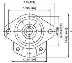 Cid Hydraulic Gear Pump Keyed Shaft Counter Clockwise