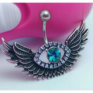 Piercing De Umbigo Olho Brilhante Em Asas De Anjo Shopee Brasil