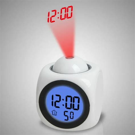 Multifunctional Projection Alarm Clock Wall Ceiling Projection LCD ...