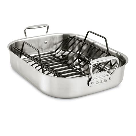 Large Stainless Steel Roaster Pan with Rack | All-Clad